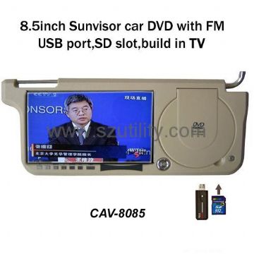 8.5Inch Sunvisor Dvd Player,Car Dvd,Sunvisor Tv,Fm,Usb Port,Sd Slot,Car Tv